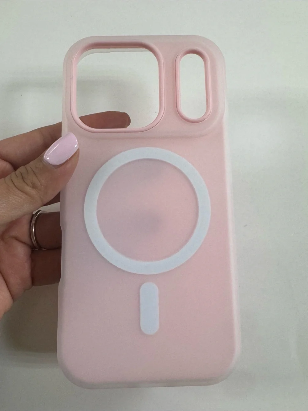 iPhone 17 pro Pink MagSafe Compatible Silicone Phone Case